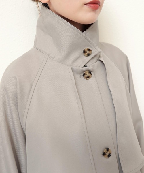 andme（アンドミー）の「2wayボリューム袖トレンチコート（トレンチコート・レディース・サンドベージュ/ライトカーキ/ブラック/アイボリー・M）」の12枚目の写真
