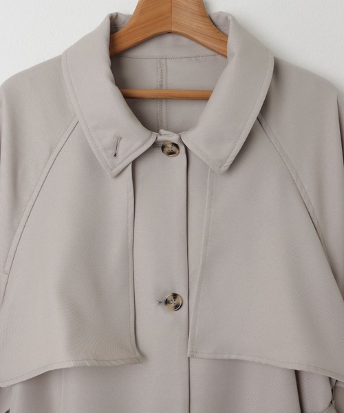 andme（アンドミー）の「2wayボリューム袖トレンチコート（トレンチコート・レディース・サンドベージュ/ライトカーキ/ブラック/アイボリー・M）」の21枚目の写真