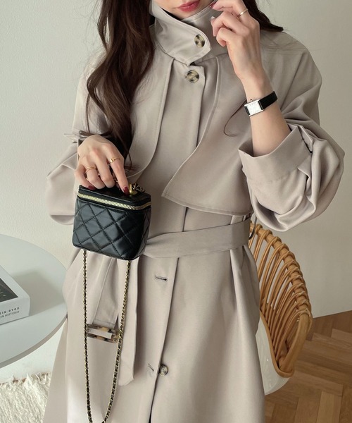 セール】2wayボリューム袖トレンチコート（トレンチコート）｜andme