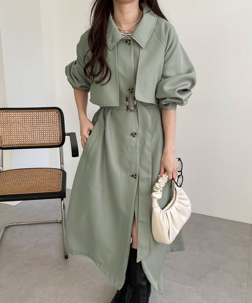 セール】2wayボリューム袖トレンチコート（トレンチコート）｜andme