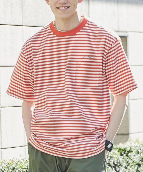 coen（コーエン）の「コーエンロゴ刺繍ボーダーTシャツ（Tシャツ