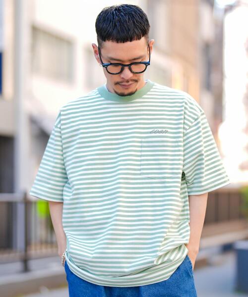 coen(コーエン)の「コーエンロゴ刺繍ボーダーTシャツ(Tシャツ/カットソー・メンズ・ライム/ブラック/オレンジ/ネイビー・L/S/XL/M)」の18枚目の写真