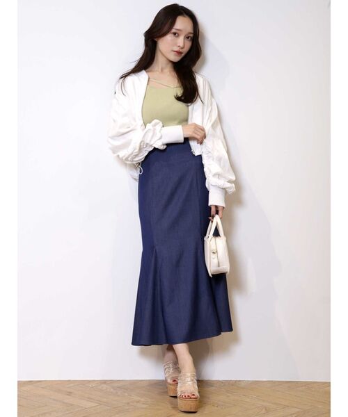 MERCURYDUO(マーキュリーデュオ)の「ドロストボリュームスリーブブルゾン(ブルゾン・レディース・ベージュ/アイボリー・FREE)」の6枚目の写真