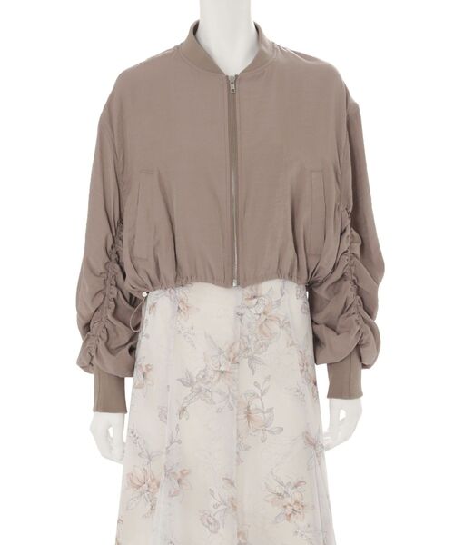 MERCURYDUO(マーキュリーデュオ)の「ドロストボリュームスリーブブルゾン(ブルゾン・レディース・ベージュ/アイボリー・FREE)」の12枚目の写真