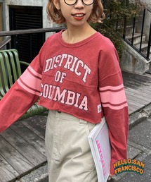 【HELLO.SANFRANCISCO/ハローサンフランシスコ】ピグメントクロップドフットボールTEE