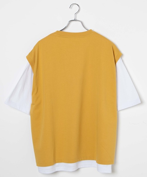 WEGO(ウィゴー)の「WEGO/アンサンブルスウェットベスト半袖T(アンサンブル・メンズ・ブラック/マスタード/ネイビー/ダークグリーン・MEDIUM/LARGE)」の7枚目の写真