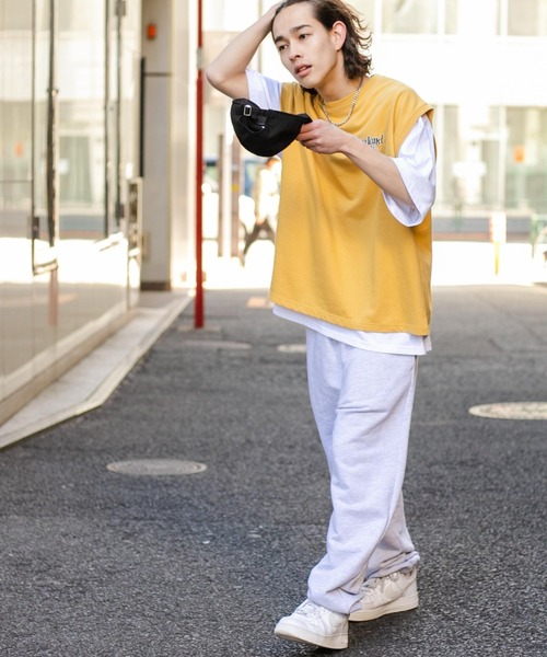 WEGO(ウィゴー)の「WEGO/アンサンブルスウェットベスト半袖T(アンサンブル・メンズ・ブラック/マスタード/ネイビー/ダークグリーン・MEDIUM/LARGE)」の20枚目の写真