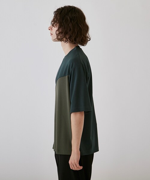 tk.TAKEO KIKUCHI（ティーケータケオキクチ）の「◆カーブスイッチ半袖カットソー（Tシャツ/カットソー・メンズ・ダークグリーン系4/ホワイト系5/ベージュ系4・01/02/03）」の6枚目の写真