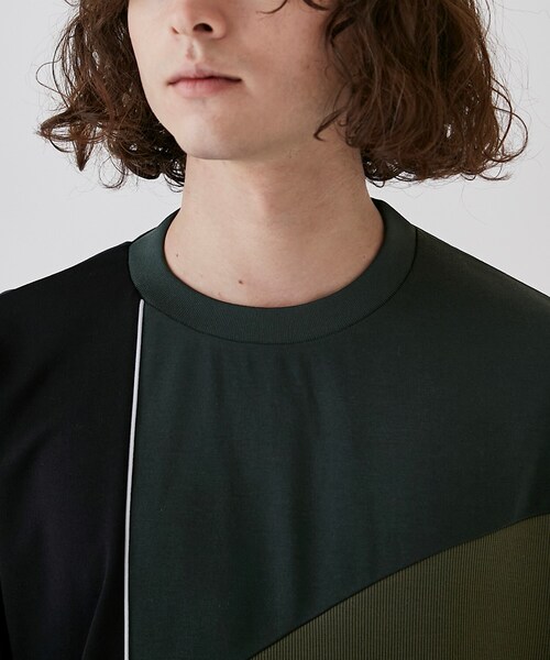 tk.TAKEO KIKUCHI（ティーケータケオキクチ）の「◆カーブスイッチ半袖カットソー（Tシャツ/カットソー・メンズ・ダークグリーン系4/ホワイト系5/ベージュ系4・01/02/03）」の8枚目の写真