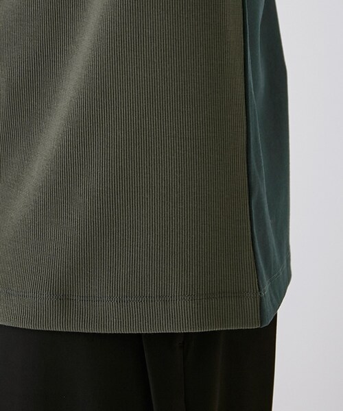 tk.TAKEO KIKUCHI（ティーケータケオキクチ）の「◆カーブスイッチ半袖カットソー（Tシャツ/カットソー・メンズ・ダークグリーン系4/ホワイト系5/ベージュ系4・01/02/03）」の10枚目の写真