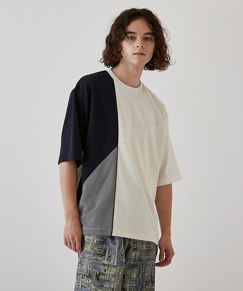 tk.TAKEO KIKUCHI（ティーケータケオキクチ）の「◆カーブスイッチ半袖カットソー（Tシャツ/カットソー・メンズ・ダークグリーン系4/ホワイト系5/ベージュ系4・01/02/03）」の12枚目の写真