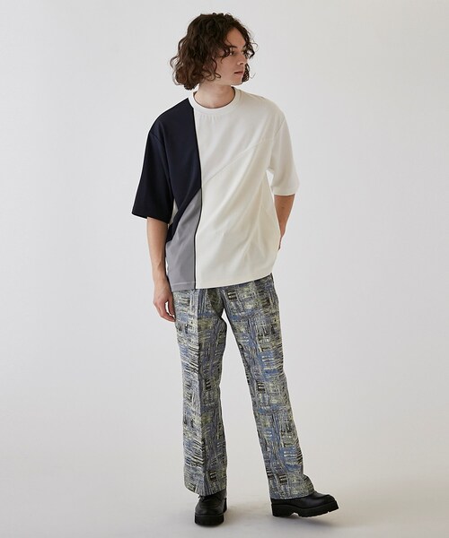 tk.TAKEO KIKUCHI（ティーケータケオキクチ）の「◆カーブスイッチ半袖カットソー（Tシャツ/カットソー・メンズ・ダークグリーン系4/ホワイト系5/ベージュ系4・01/02/03）」の13枚目の写真