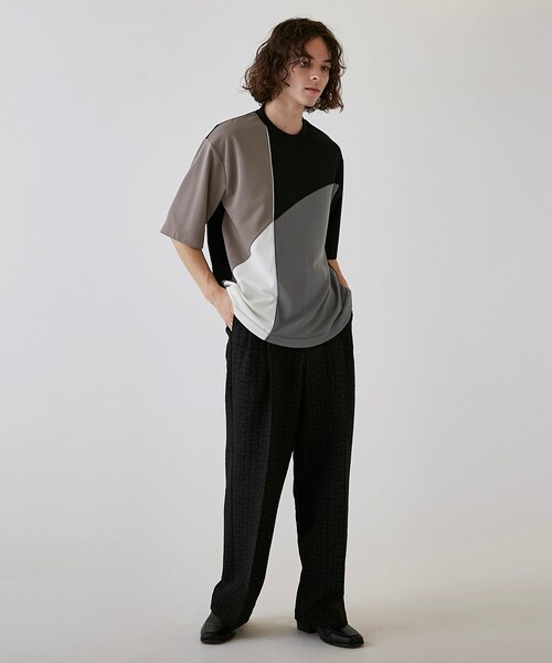 tk.TAKEO KIKUCHI（ティーケータケオキクチ）の「◆カーブスイッチ半袖カットソー（Tシャツ/カットソー・メンズ・ダークグリーン系4/ホワイト系5/ベージュ系4・01/02/03）」の16枚目の写真