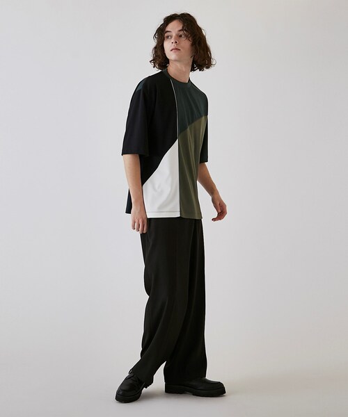 tk.TAKEO KIKUCHI（ティーケータケオキクチ）の「◆カーブスイッチ半袖カットソー（Tシャツ/カットソー・メンズ・ダークグリーン系4/ホワイト系5/ベージュ系4・01/02/03）」の19枚目の写真