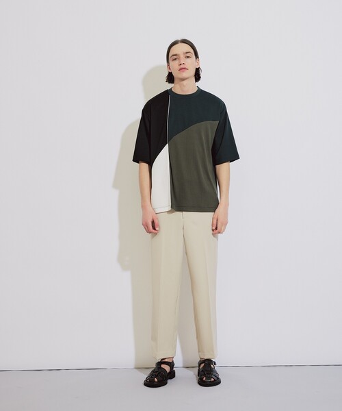 tk.TAKEO KIKUCHI（ティーケータケオキクチ）の「◆カーブスイッチ半袖カットソー（Tシャツ/カットソー・メンズ・ダークグリーン系4/ホワイト系5/ベージュ系4・01/02/03）」の20枚目の写真