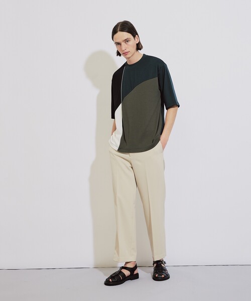 tk.TAKEO KIKUCHI（ティーケータケオキクチ）の「◆カーブスイッチ半袖カットソー（Tシャツ/カットソー・メンズ・ダークグリーン系4/ホワイト系5/ベージュ系4・01/02/03）」の21枚目の写真