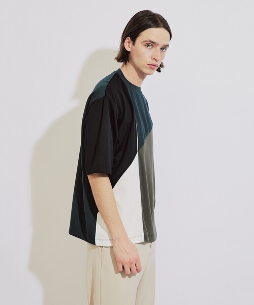 tk.TAKEO KIKUCHI（ティーケータケオキクチ）の「◆カーブスイッチ半袖カットソー（Tシャツ/カットソー・メンズ・ダークグリーン系4/ホワイト系5/ベージュ系4・01/02/03）」の22枚目の写真