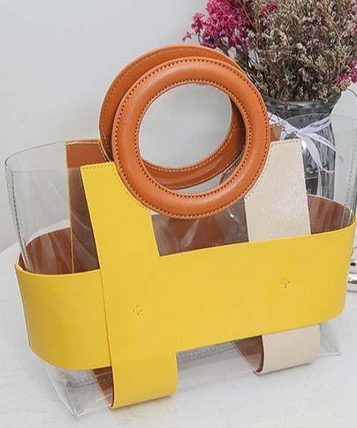 deux amour（ドゥーザムール）の「クリアーハンドバッグ（ハンドバッグ・レディース・イエロー/パープル/グリーン・0(FREE)）」の14枚目の写真