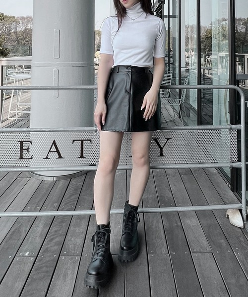 Figments（フィグメンツ）の「ハイネックトップ（Tシャツ/カットソー・レディース・ブラック/ホワイト・FREE）」の11枚目の写真