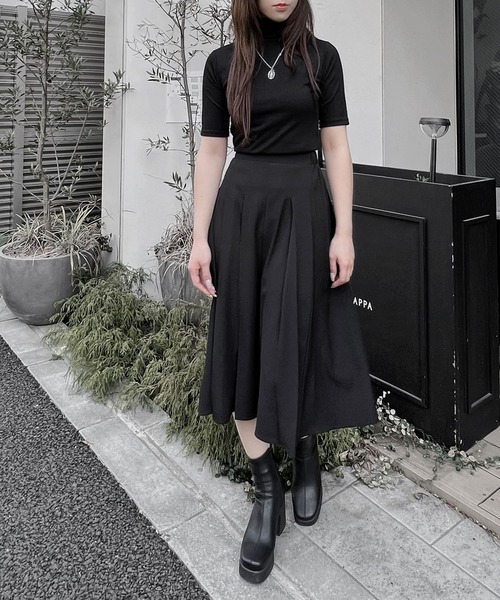 Figments（フィグメンツ）の「ハイネックトップ（Tシャツ/カットソー・レディース・ブラック/ホワイト・FREE）」の10枚目の写真