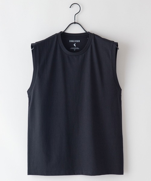 JEANS MATE(ジーンズメイト)の「汗染みの目立ちにくいTシャツ ZEROSTAIN ゼロステイン 撥水性 UVカット レイヤード ノースリーブ(タンクトップ・メンズ・ネイビー/ブラック/ホワイト・X-LARGE/MEDIUM/LARGE)」の19枚目の写真