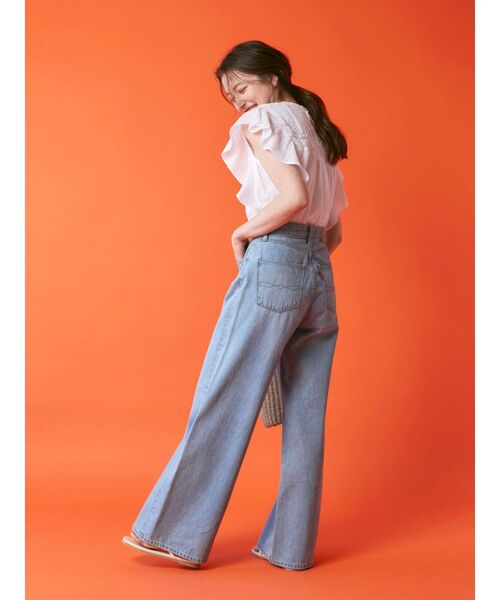 Ungrid（アングリッド）の「コットンノースリフリルブラウス（シャツ/ブラウス・レディース・オレンジ/ブラック/オフホワイト・FREE）」の15枚目の写真