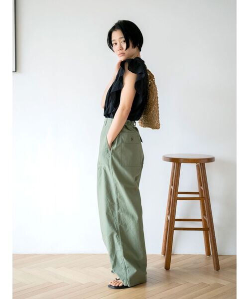 Ungrid（アングリッド）の「コットンノースリフリルブラウス（シャツ/ブラウス・レディース・オレンジ/ブラック/オフホワイト・FREE）」の20枚目の写真