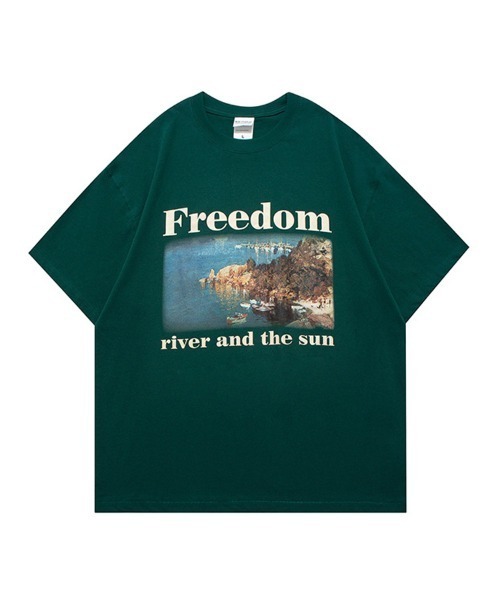 Ressaca（レサーカ）の「オーバーサイズ グラフィックロゴプリント クルーネック半袖Tシャツ（Tシャツ/カットソー・メンズ・ホワイト×ブラック/グリーン/ブラウン/ブラック/ホワイト/ブラック×ホワイト/ブラウン系その他・L/M/XL）」の8枚目の写真