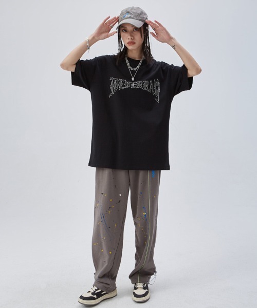 Ressaca（レサーカ）の「オーバーサイズ グラフィックロゴプリント クルーネック半袖Tシャツ（Tシャツ/カットソー・メンズ・ホワイト×ブラック/グリーン/ブラウン/ブラック/ホワイト/ブラック×ホワイト/ブラウン系その他・L/M/XL）」の16枚目の写真