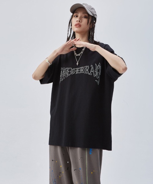 Ressaca（レサーカ）の「オーバーサイズ グラフィックロゴプリント クルーネック半袖Tシャツ（Tシャツ/カットソー・メンズ・ホワイト×ブラック/グリーン/ブラウン/ブラック/ホワイト/ブラック×ホワイト/ブラウン系その他・L/M/XL）」の22枚目の写真