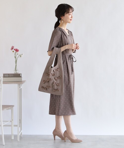 couture brooch(クチュールブローチ)の「メニーリボン エコバッグ(大)(エコバッグ/サブバッグ・レディース・ブラック/ブラック系/サックスブルー/サンドベージュ・00)」の19枚目の写真