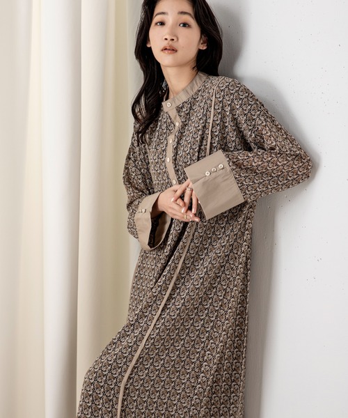 MILLION CARATS(ミリオンカラッツ)の「バックスタイルまで抜け目なく!ゆったりとしたフォルムでナチュラルな印象を与えるシアーカフタンワンピース(ワンピース・レディース・ブラック/マルチ/オフホワイト・FREE)」の3枚目の写真