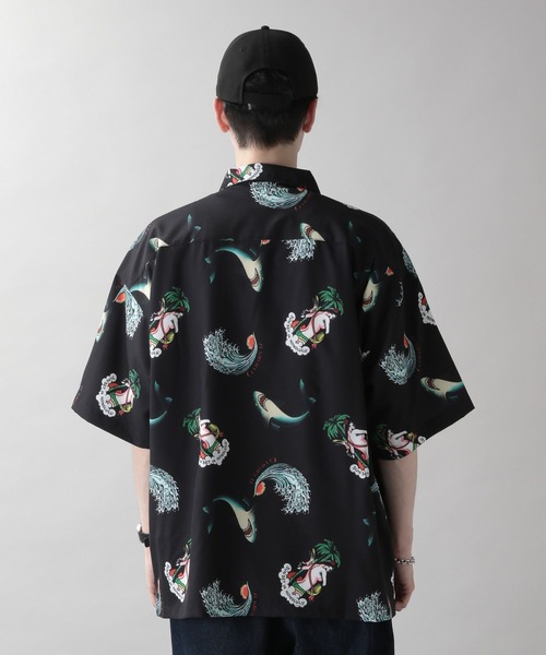 RAGEBLUE(レイジブルー)の「エドハーディコラボ総柄デザインシャツ(シャツ/ブラウス・メンズ・ブラック/ネイビー・MEDIUM/LARGE)」の6枚目の写真