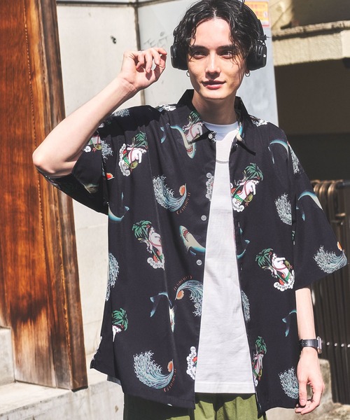 RAGEBLUE(レイジブルー)の「エドハーディコラボ総柄デザインシャツ(シャツ/ブラウス・メンズ・ブラック/ネイビー・MEDIUM/LARGE)」の22枚目の写真