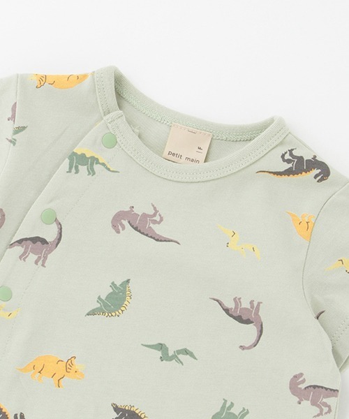 petit main（プティマイン）の「恐竜2WAYオール（ロンパース）」 - WEAR