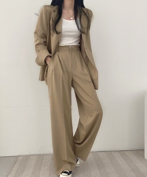 SHEENA（シーナ）の「セットアップ【テーラージャケット×ワイドパンツSET】（セットアップ・レディース・ダークブラウン/ダークベージュ/ブラック・M）」の18枚目の写真