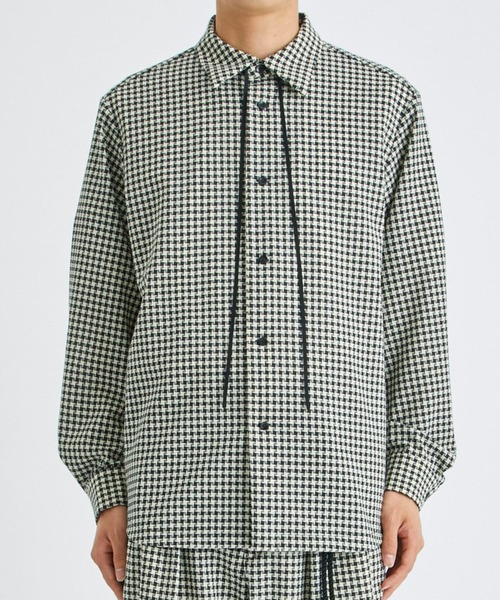 ETHOSENS/エトセンス】Houndstooth shirt（シャツ/ブラウス