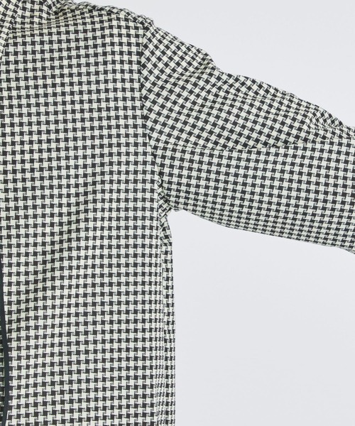ETHOSENS(エトセンス)の「【ETHOSENS/エトセンス】Houndstooth shirt(シャツ/ブラウス・メンズ・キナリ/ネイビー・1/2)」の8枚目の写真