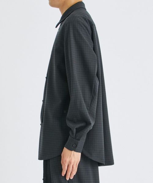 ETHOSENS/エトセンス】Houndstooth shirt（シャツ/ブラウス
