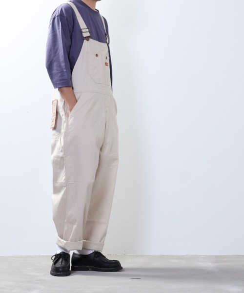 Dickies(ディッキーズ)の「【別注限定展開】Dickies ディッキーズ オーバーオール(サロペット/オーバーオール・メンズ・アイボリー/ライトブルー/ワンウォッシュ・M/L/XL)」の12枚目の写真