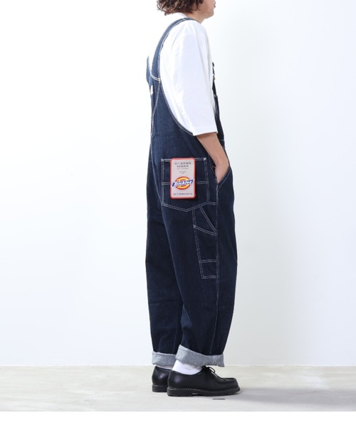 Dickies(ディッキーズ)の「【別注限定展開】Dickies ディッキーズ オーバーオール(サロペット/オーバーオール・メンズ・アイボリー/ライトブルー/ワンウォッシュ・M/L/XL)」の18枚目の写真