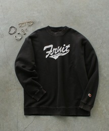 【FRUIT OF THE LOOM】BLACK PRINT SWEATSHIRT/スウェット