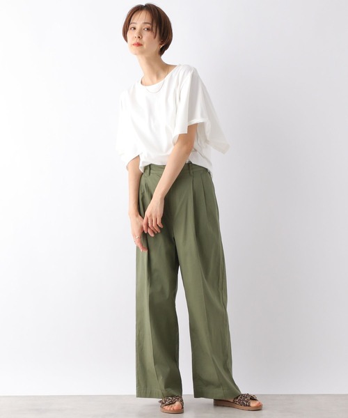 LEPSIM(レプシィム)の「マルチ機能ソデヘンカT 163541(Tシャツ/カットソー・レディース・ブラック/ブラック×ホワイト/オフホワイト/ライトグリーン/ライトパープル・FREE)」の11枚目の写真