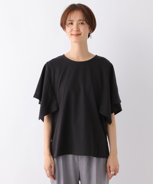 LEPSIM(レプシィム)の「マルチ機能ソデヘンカT 163541(Tシャツ/カットソー・レディース・ブラック/ブラック×ホワイト/オフホワイト/ライトグリーン/ライトパープル・FREE)」の12枚目の写真