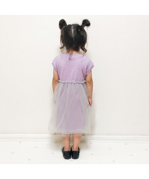 BREEZE(ブリーズ)の「チュールワンピース(ワンピース・キッズ・ラベンダー/ベージュ/その他2・100/80/90/110/120/130/140)」の5枚目の写真