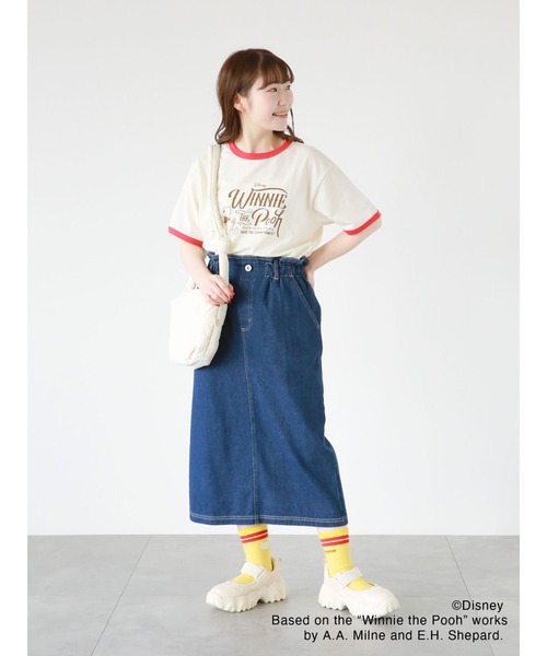 ehka sopo(エヘカソポ)の「【Disney】くまのプーさん/ラインソックス(ソックス/靴下・レディース・オフホワイト/マスタード・フリ-)」の12枚目の写真