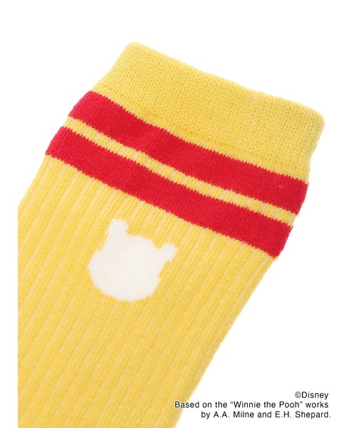 ehka sopo(エヘカソポ)の「【Disney】くまのプーさん/ラインソックス(ソックス/靴下・レディース・オフホワイト/マスタード・フリ-)」の16枚目の写真