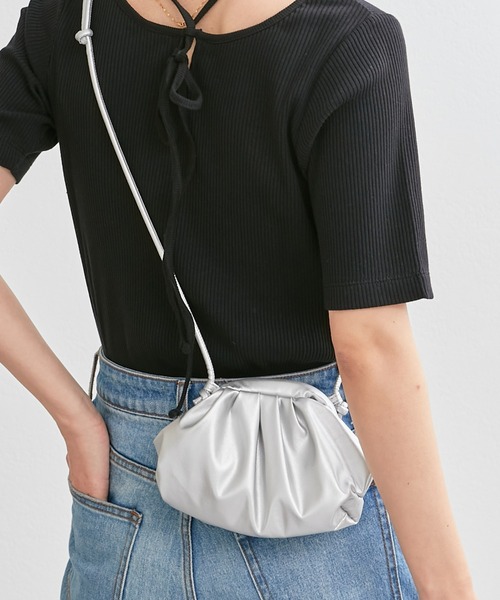 CIAOPANIC TYPY(チャオパニックティピー)の「がま口ギャザーミニショルダー(ショルダーバッグ・レディース・ブラック/ピンク/シルバー/イエロー・ONE SIZE)」の6枚目の写真