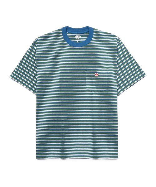 DANTON（ダントン）の「◆DANTON(ダントン) ポケットTシャツ（Tシャツ/カットソー・メンズ・ブルー系9/キャメル・91/92）」の2枚目の写真