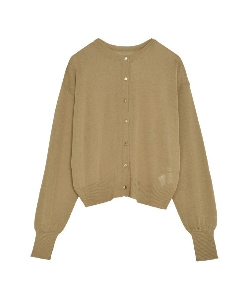 Re:EDIT（リエディ）の「[新色追加][サステナブル][接触冷感]前後2WAY無地orボーダーシアーニットカーディガン（カーディガン/ボレロ・レディース・ホワイト×ブラック/ブラック/ホワイト/ブラウン/レッド/ライム/ブルー/ベージュ/ベージュ×ブラック/チャコールグレー/ラベンダー・LARGE/MEDIUM）」の20枚目の写真